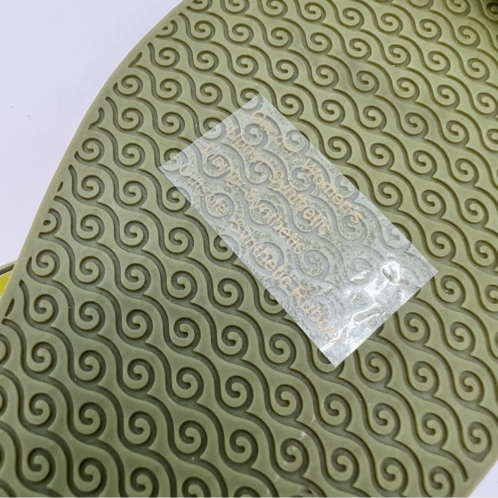 NWT Solei Sea Indie Camo Citron Sandal Camouflage Leather Sandal Green US 8 EU39 - Picture 11 of 11